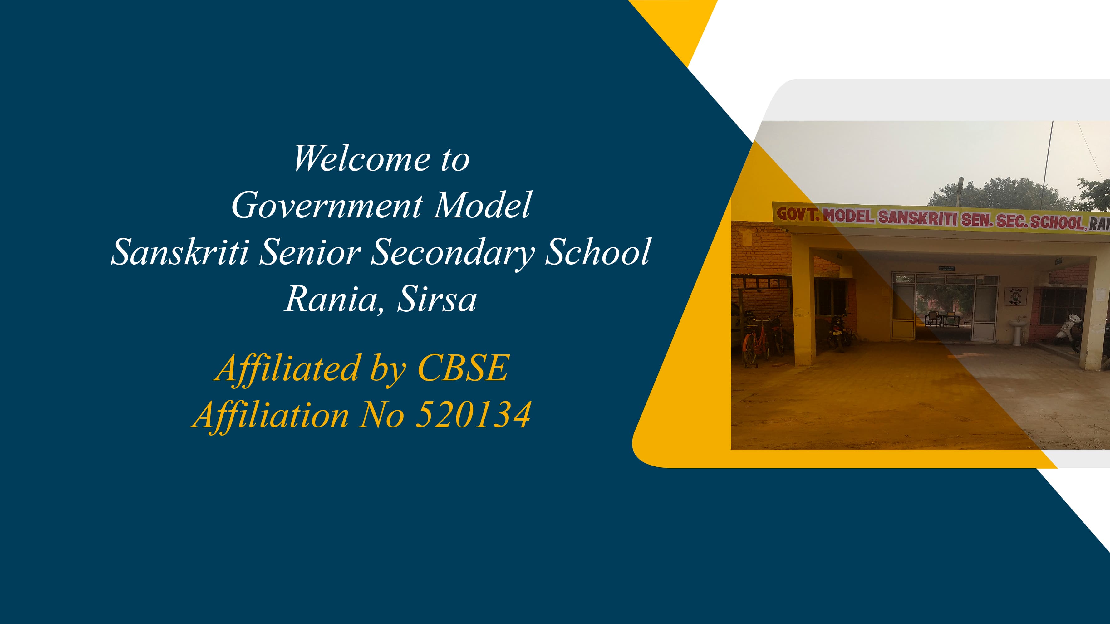 GOVERNMENT MODEL SANSKRITI SENIOR SECONDARY SCHOOL RANIA