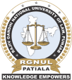 The Rajiv Gandhi National University of Law logo