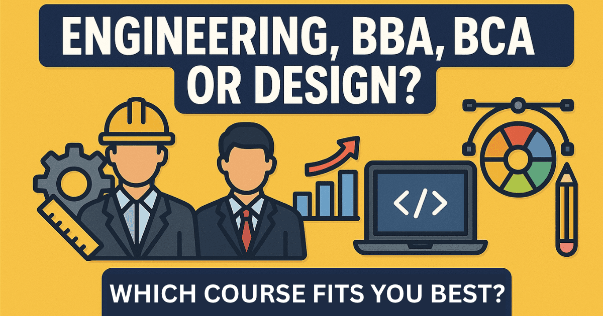 Engineering, BBA, BCA or Design? Which Course Fits You Best?