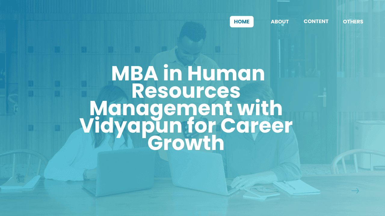  MBA in Human Resources Management with Vidyapun for Career Growth