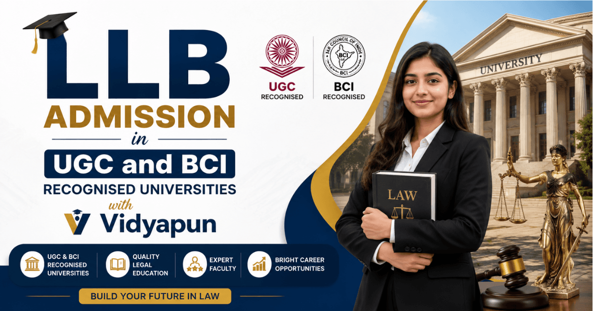 LLB Admission in UGC and BCI Recognised Universities with Vidyapun