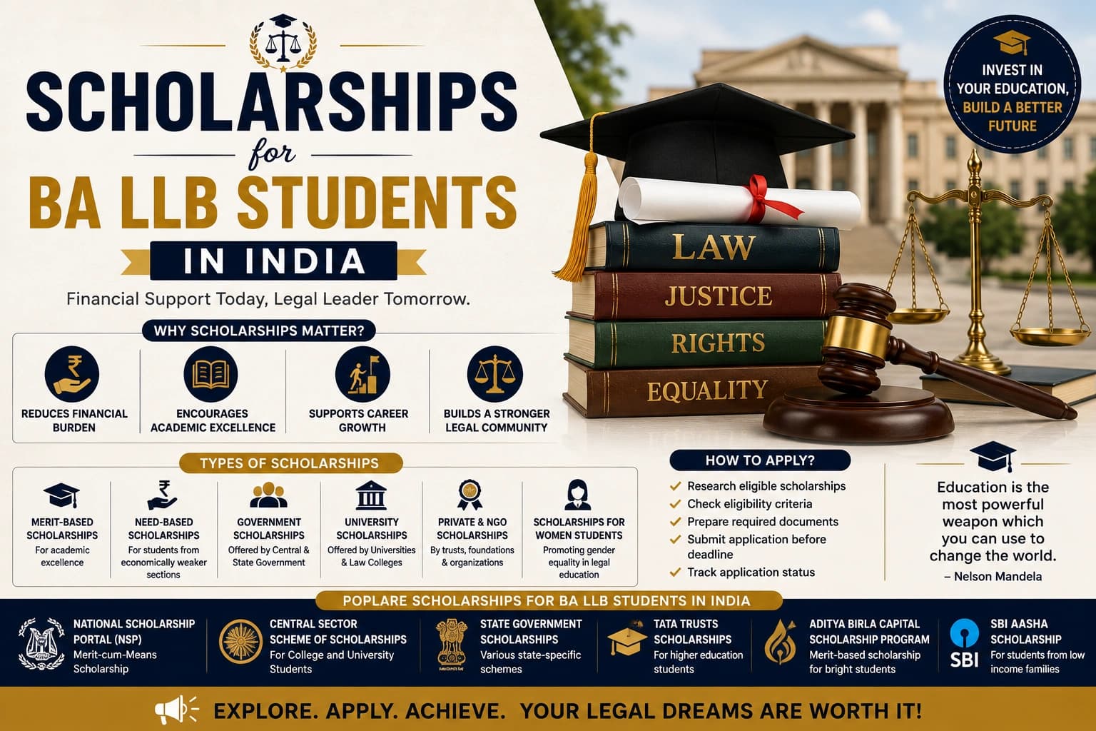 Scholarships for BA LLB Students in India
