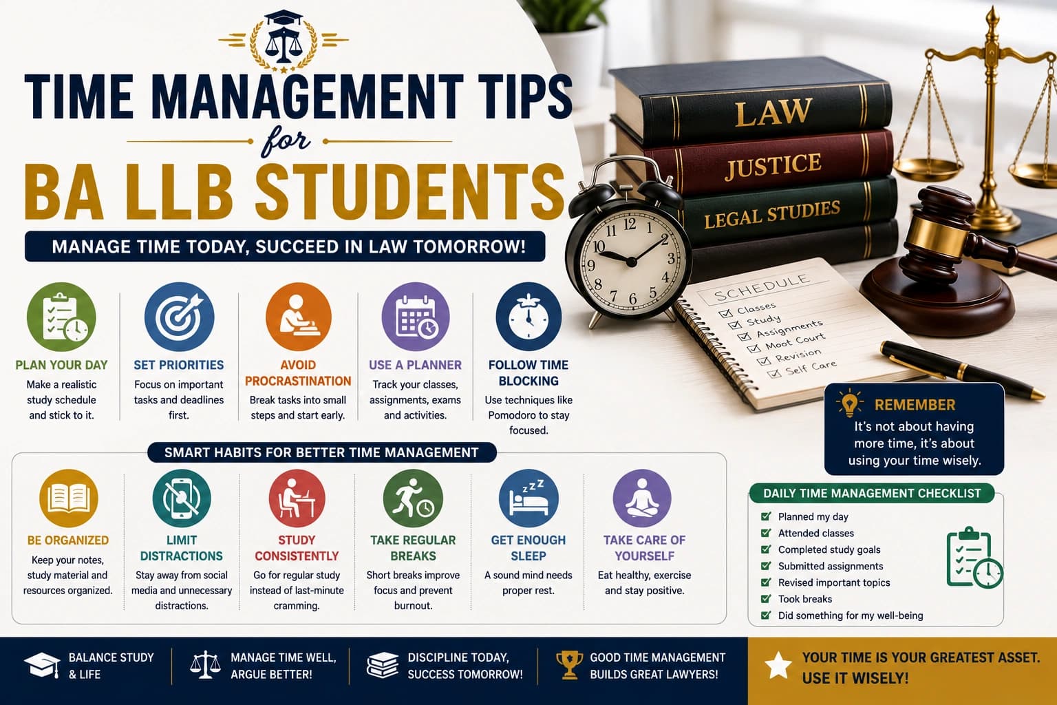 Time Management Tips for BA LLB Students