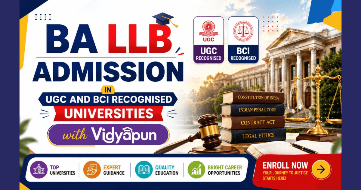 BA LLB Admission in UGC and BCI Recognised Universities with Vidyapun