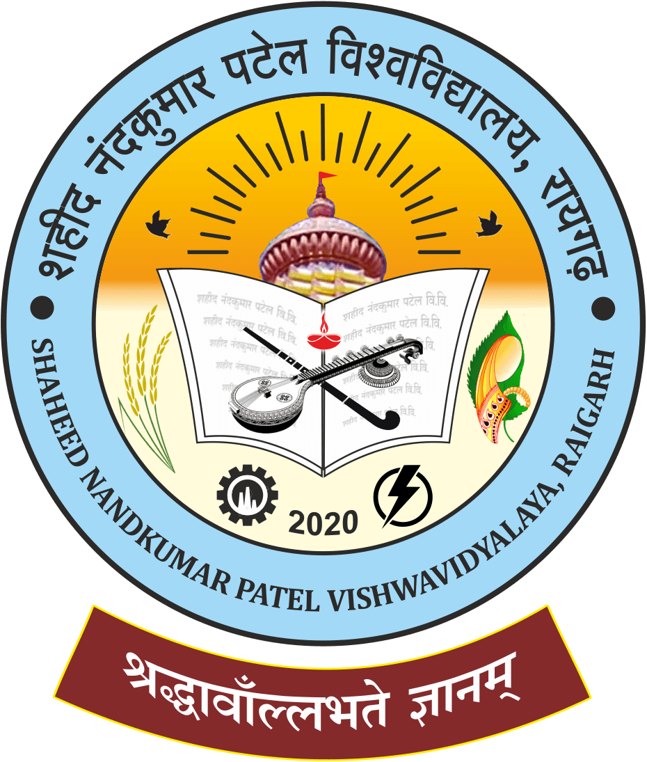 Shaheed Nandkumar Patel Vishwavidyalaya logo