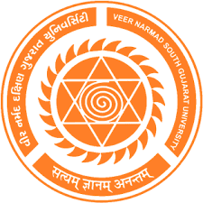 Veer Narmad South Gujarat University logo