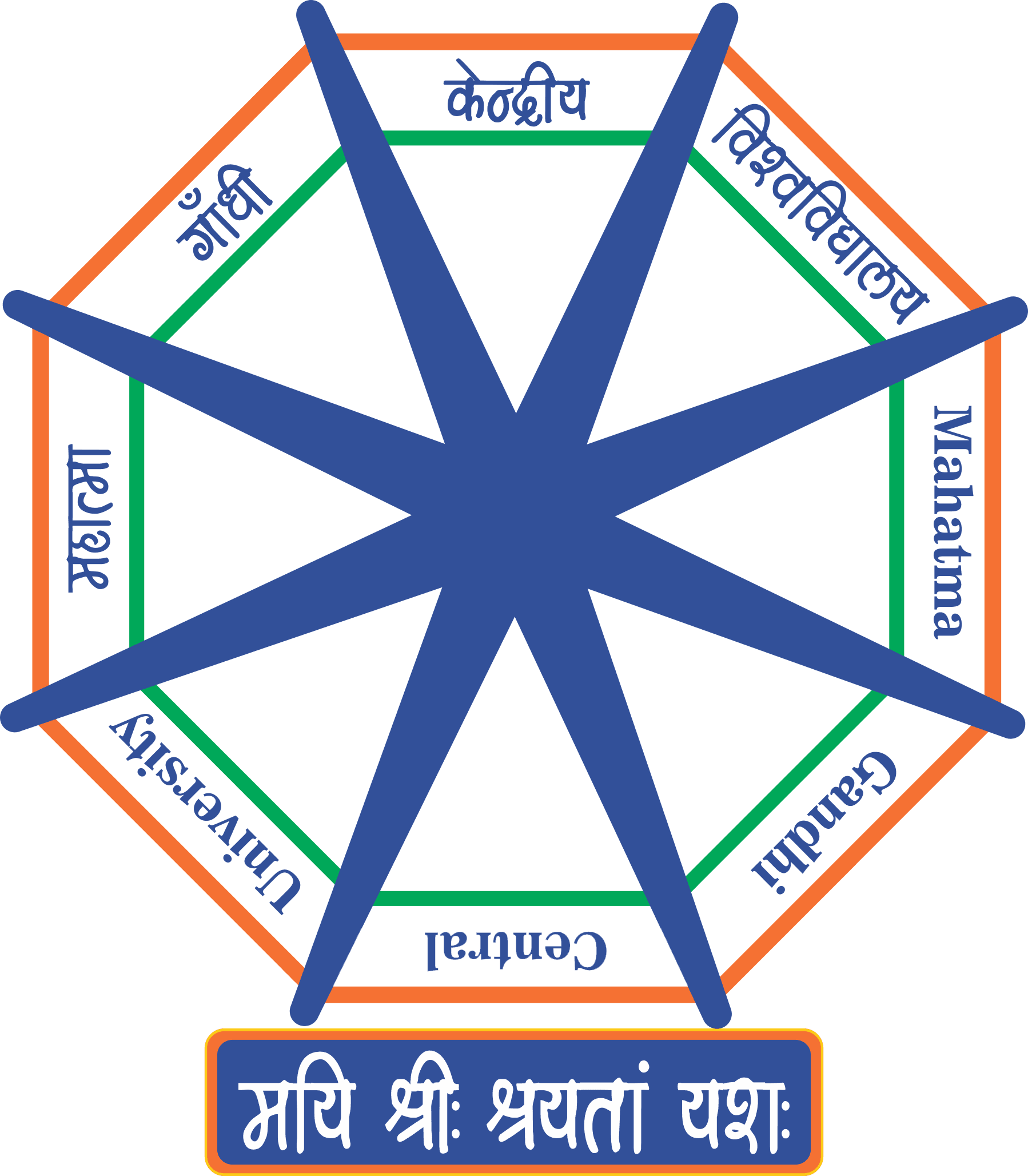 Mahatma Gandhi Central University logo