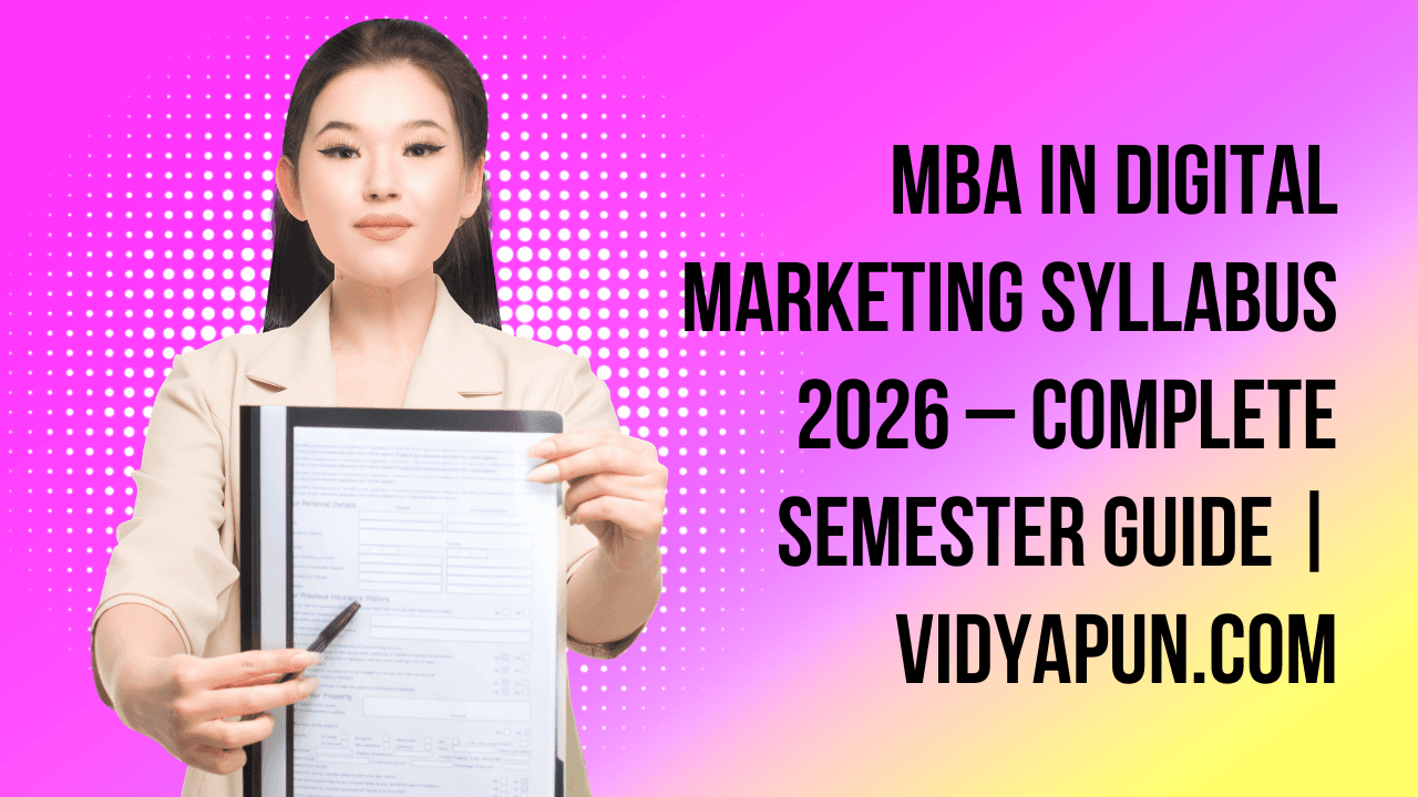 MBA in Digital Marketing Syllabus 2026 – Complete Semester Guide | Vidyapun.com