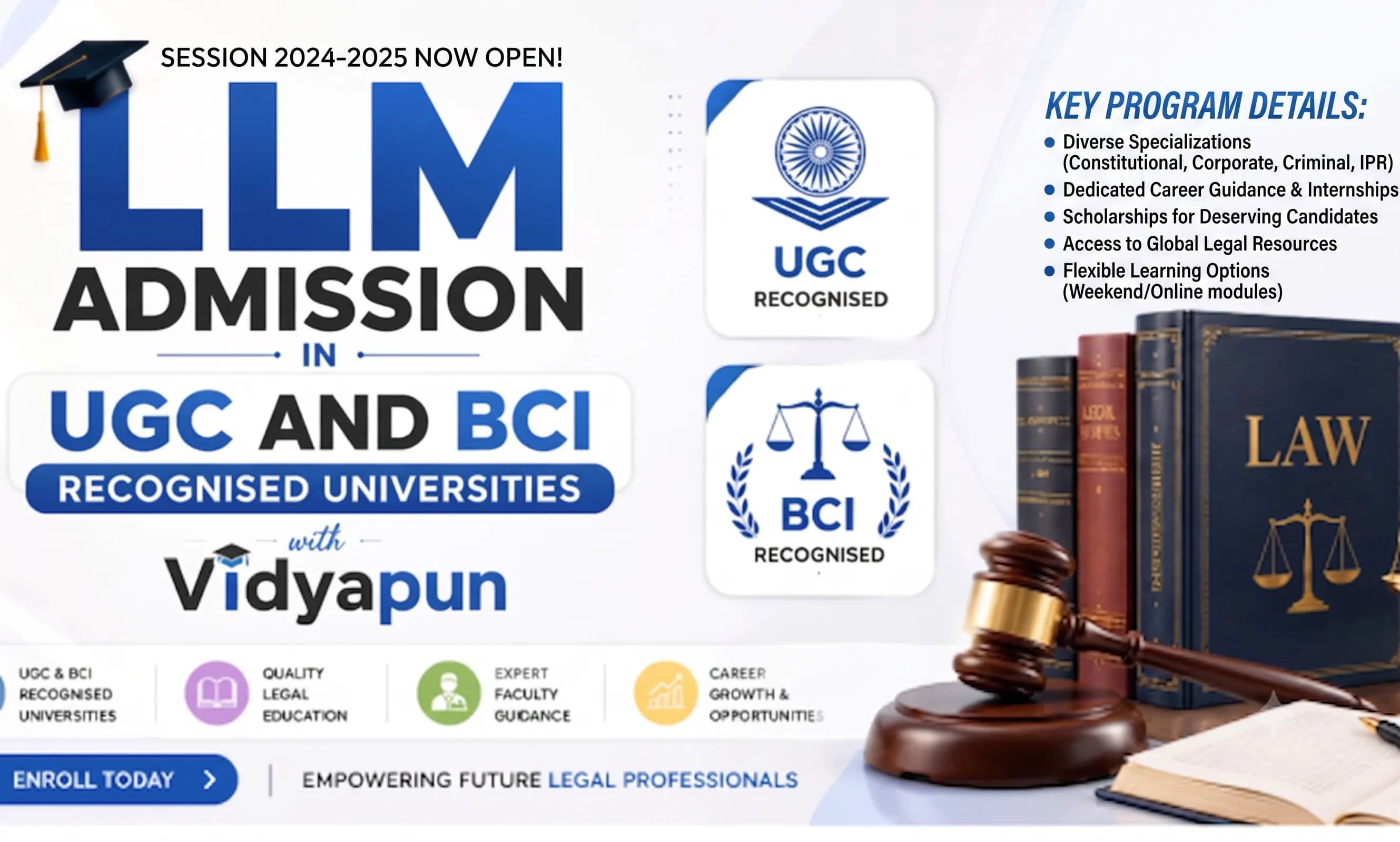 Complete LLM Admission Guide in UGC & BCI Recognised Universities 2026