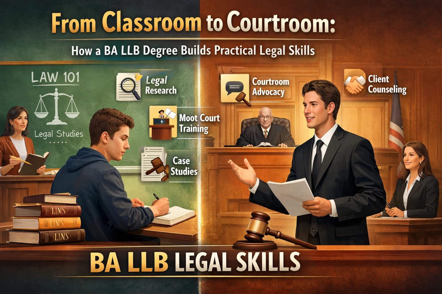 From Classroom to Courtroom: How a BA LLB Degree Builds Practical Legal Skills