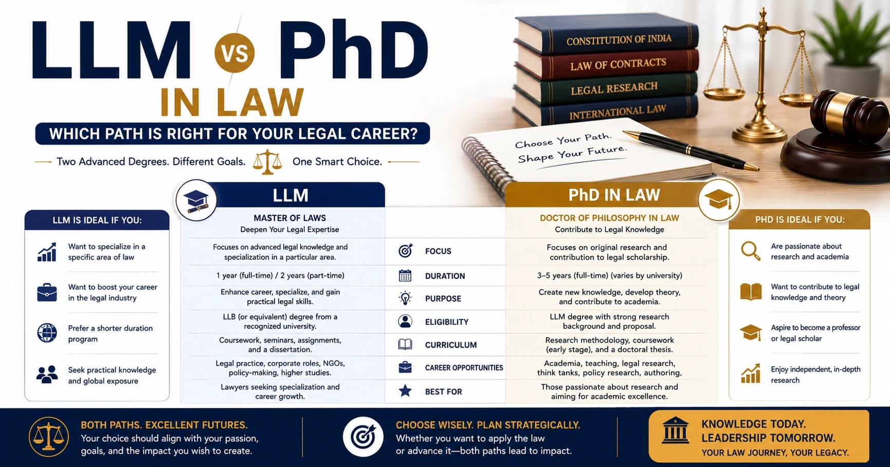 LLM vs PhD in Law: Which Path Is Right for Your Legal Career?