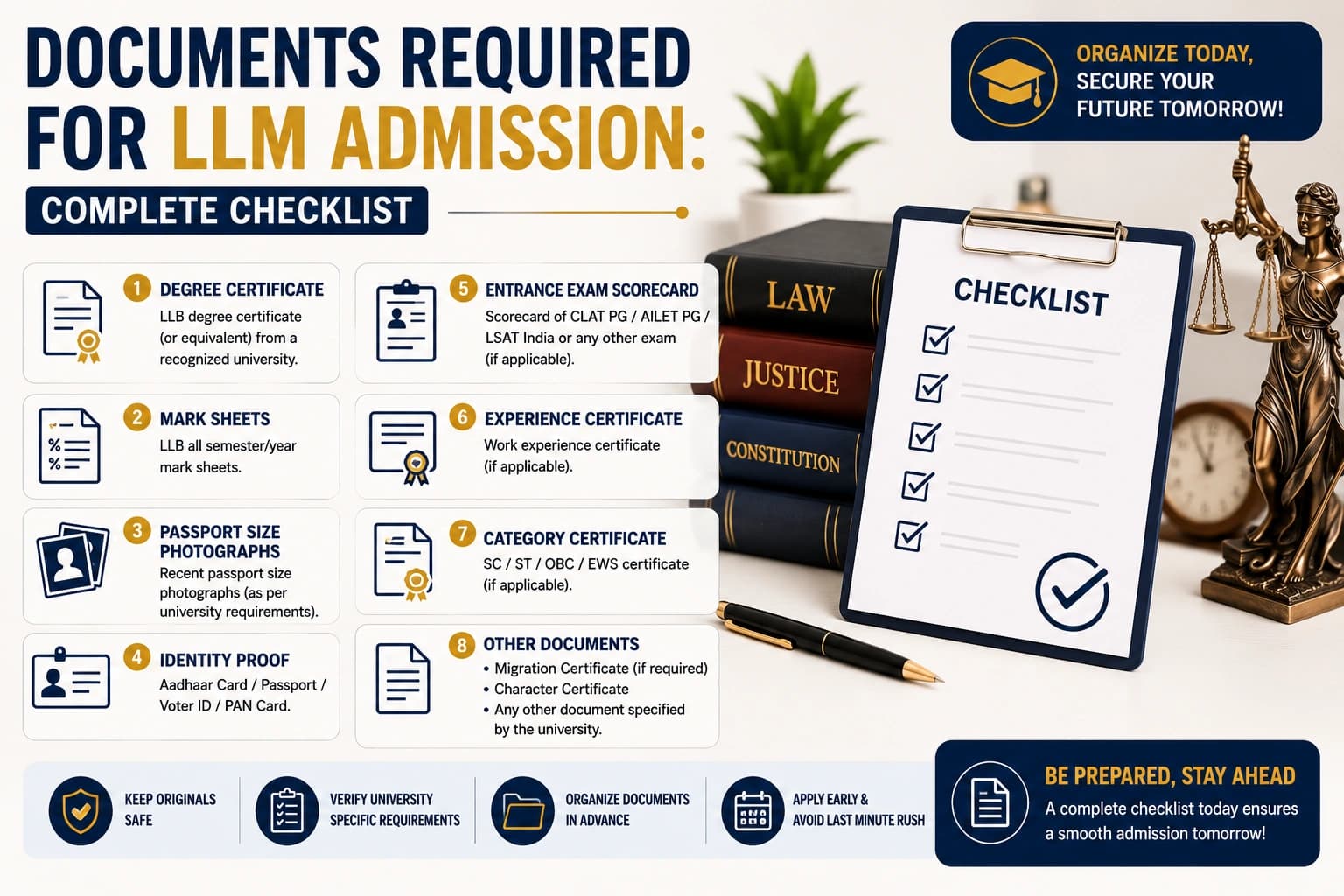 Documents Required for LLM Admission: Complete Checklist