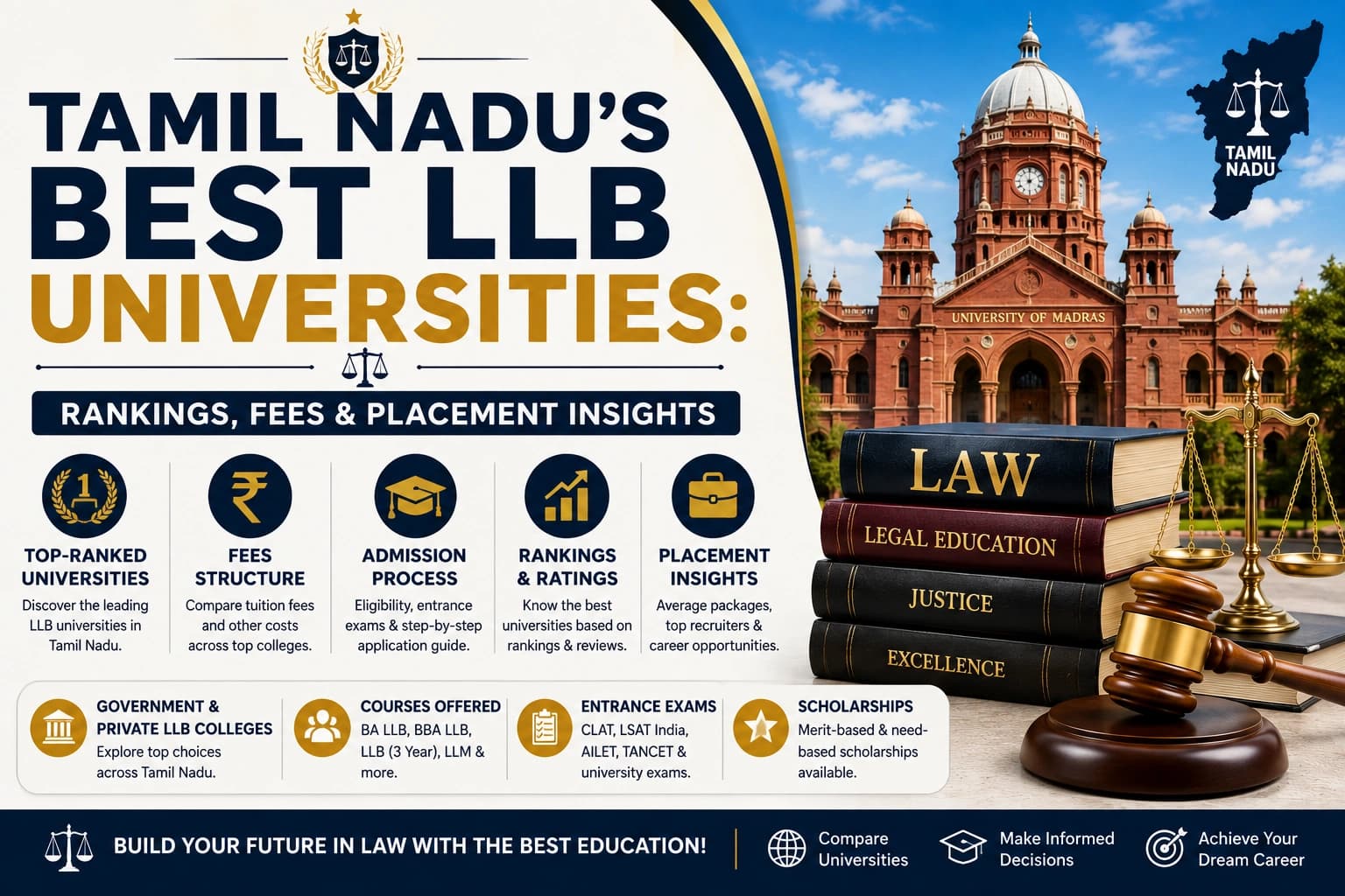 Tamil Nadu's Best LLB Universities: Rankings, Fees & Placement Insights