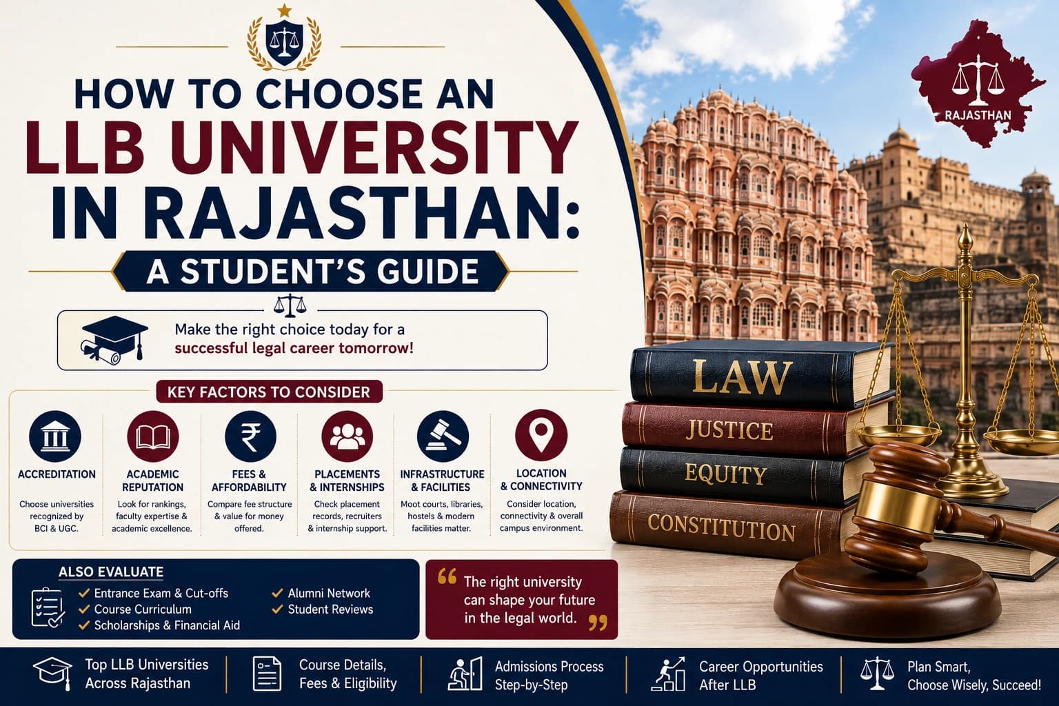 How to Choose an LLB University in Rajasthan: A Student's Guide