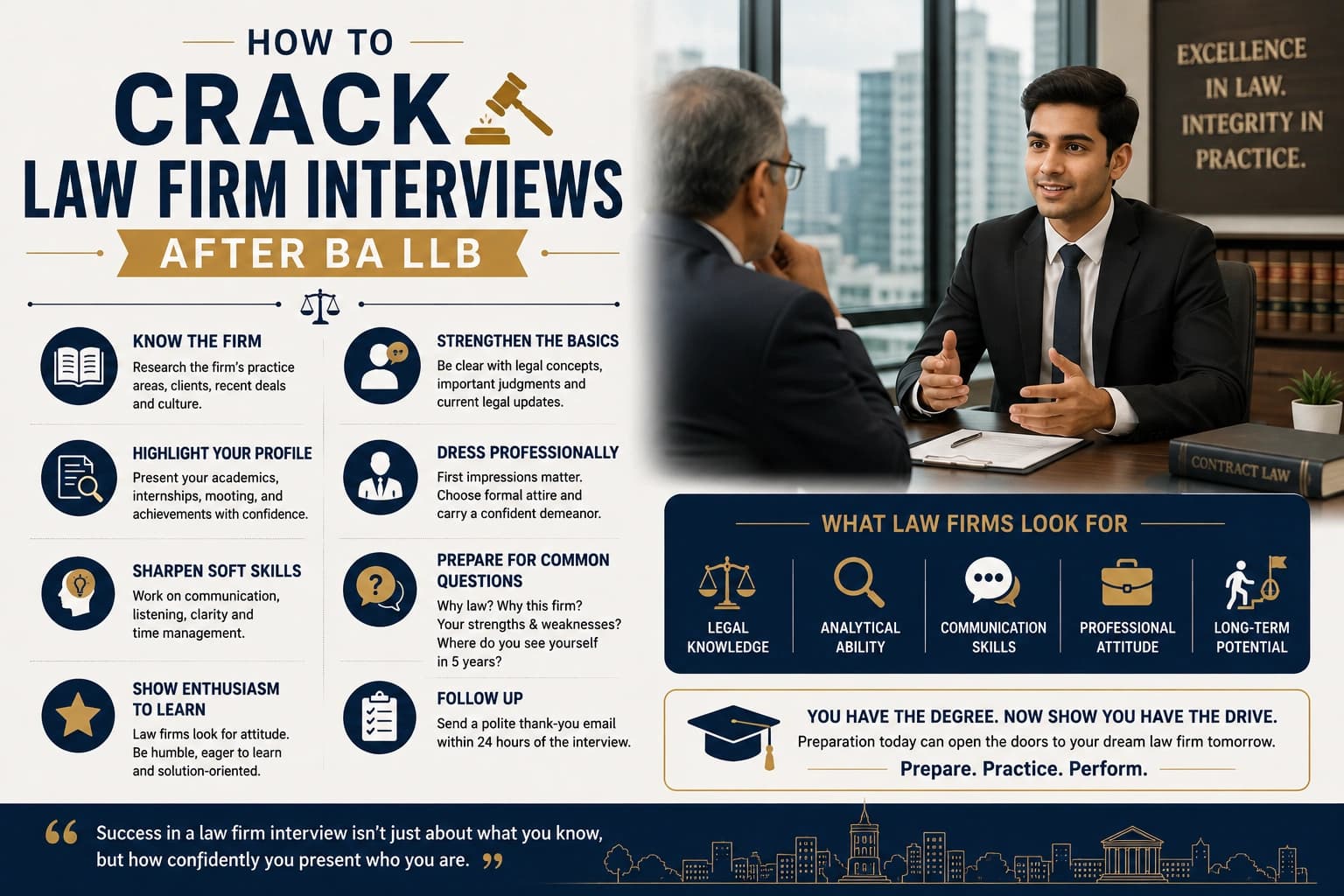 How to Crack Law Firm Interviews After BA LLB