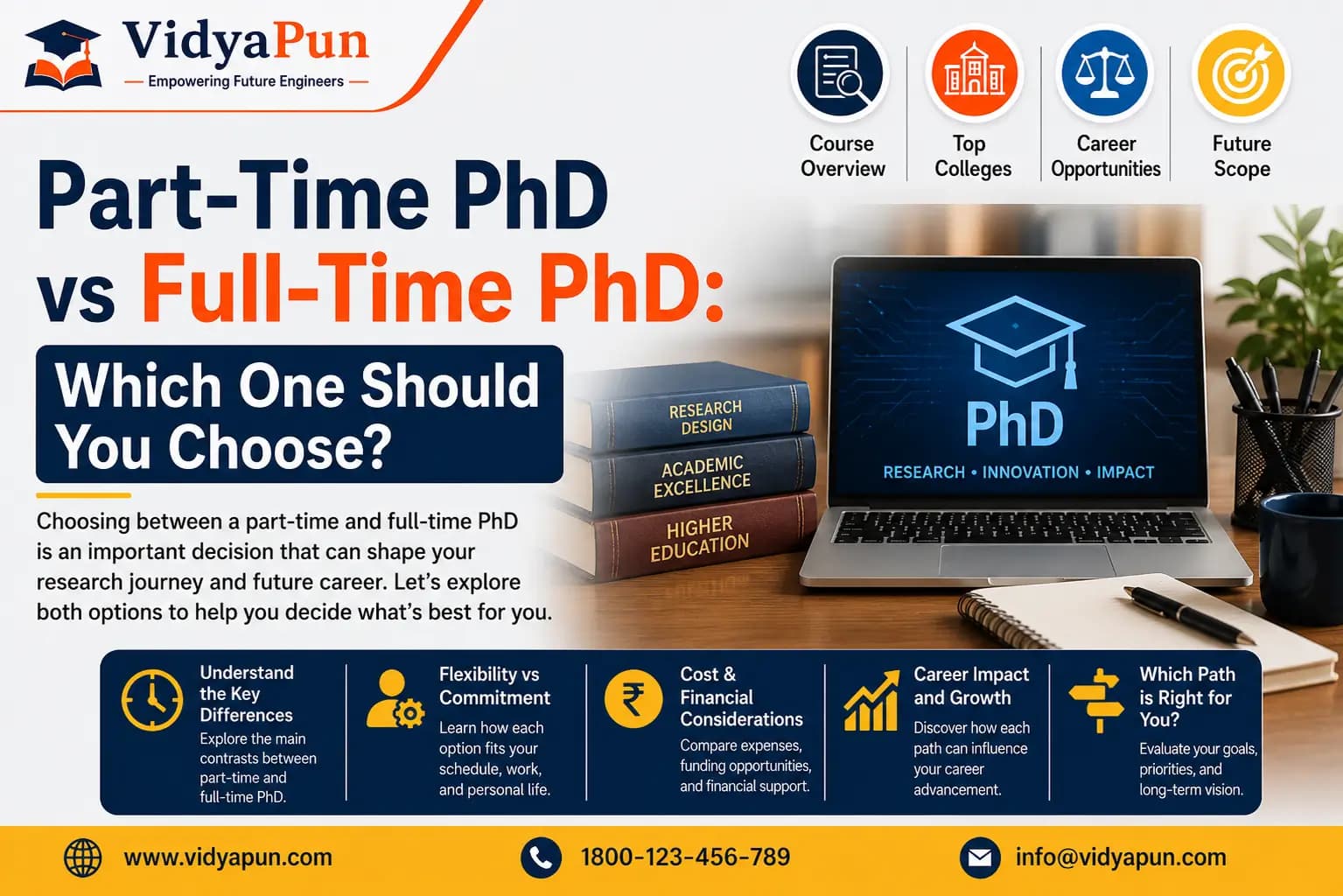 Part-Time PhD vs Full-Time PhD: Which to Choose?