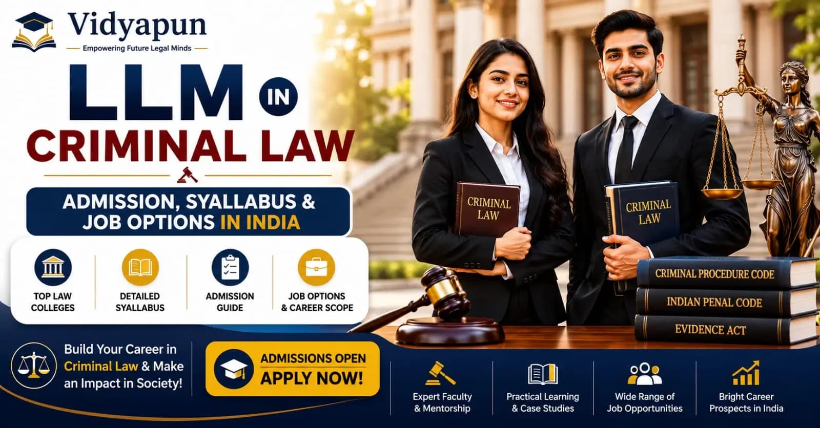 LLM in Criminal Law India: Admission, Syllabus & Jobs