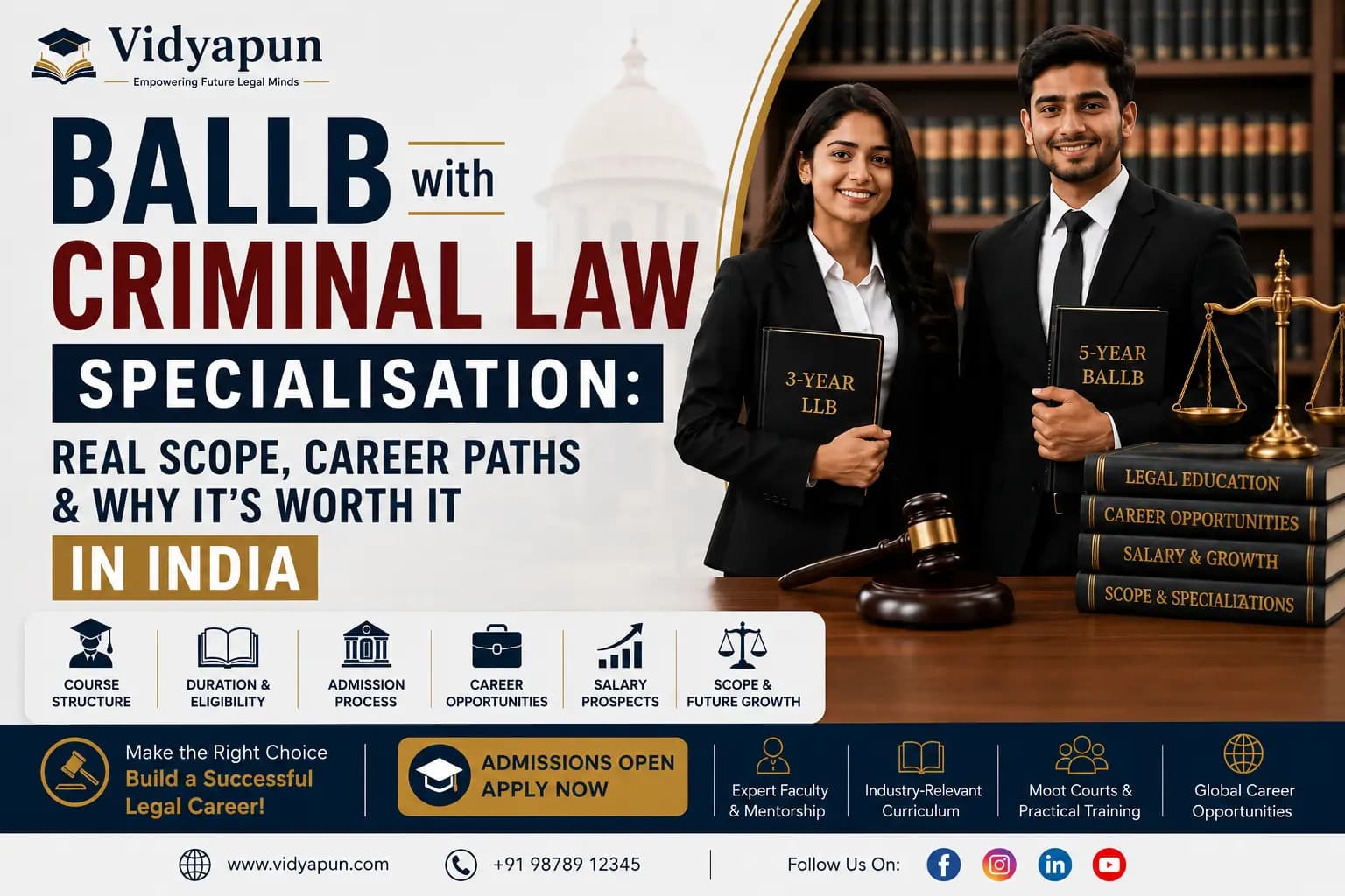 BALLB with Criminal Law Specialisation: Scope & Career in India