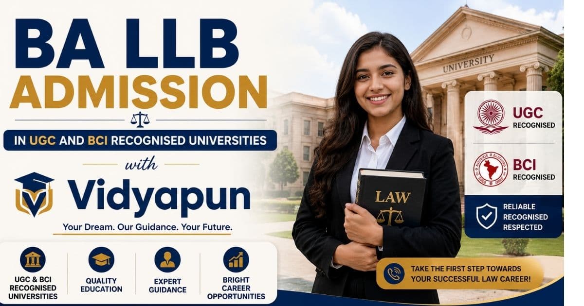 BA LLB Admission in UGC and BCI Recognised Universities with Vidyapun