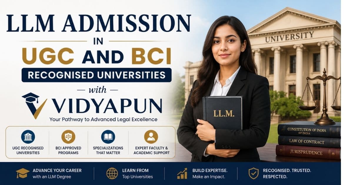 LLM Admission in UGC and BCI Recognised Universities with Vidyapun
